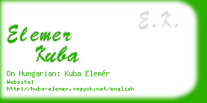 elemer kuba business card