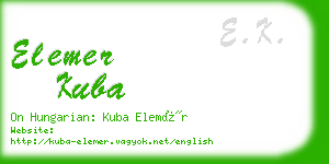 elemer kuba business card